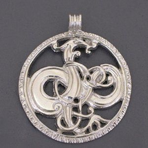 Silver plated Dragon Pendant
